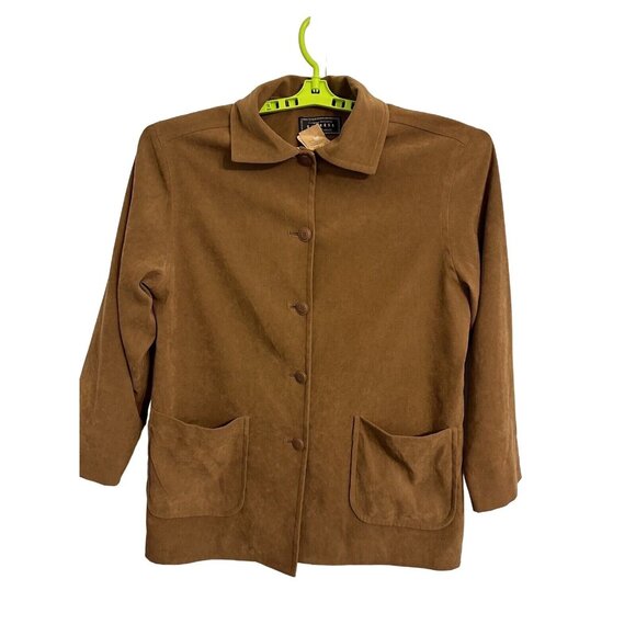 Express Campagnie Internationale VTG Faux Suede Shacket Womens SZ 9/10 See Pics - Picture 1 of 9